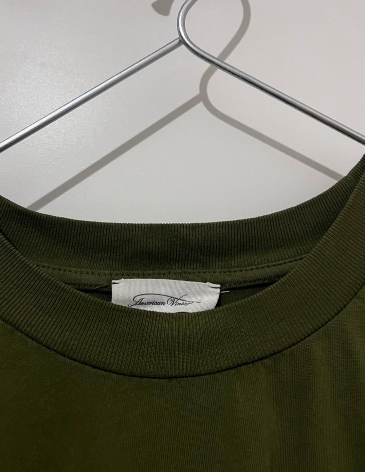 American Vintage Yeşil Erkek Tişört - Görsel 2