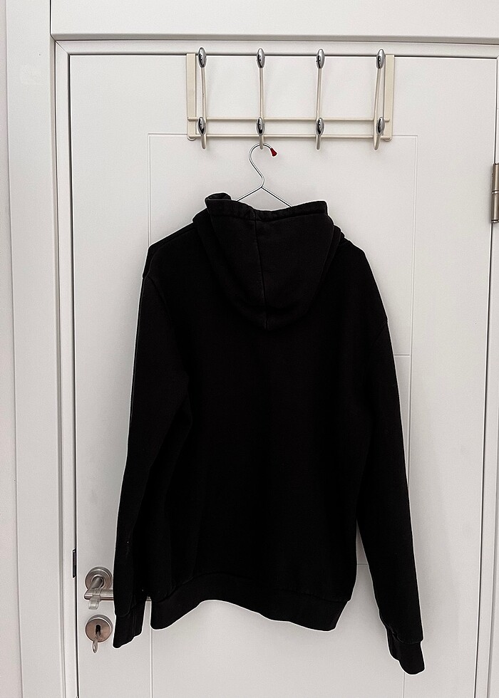 Bershka Siyah Erkek Kapüşonlu Sweatshirt - Görsel 4