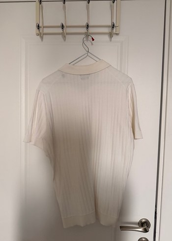 Massimo Dutti Erkek Beyaz/Krem Polo Yaka Tişört - Görsel 5