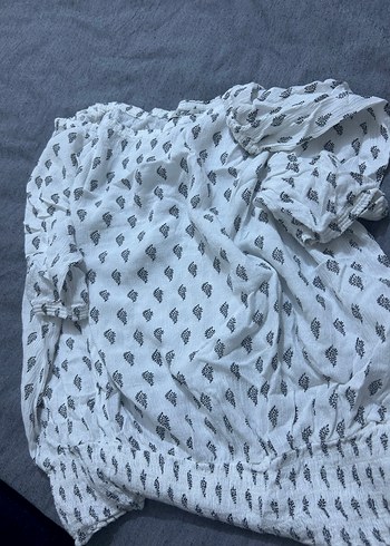 Beyaz Bohem Hamile Midi Etek - Görsel 2