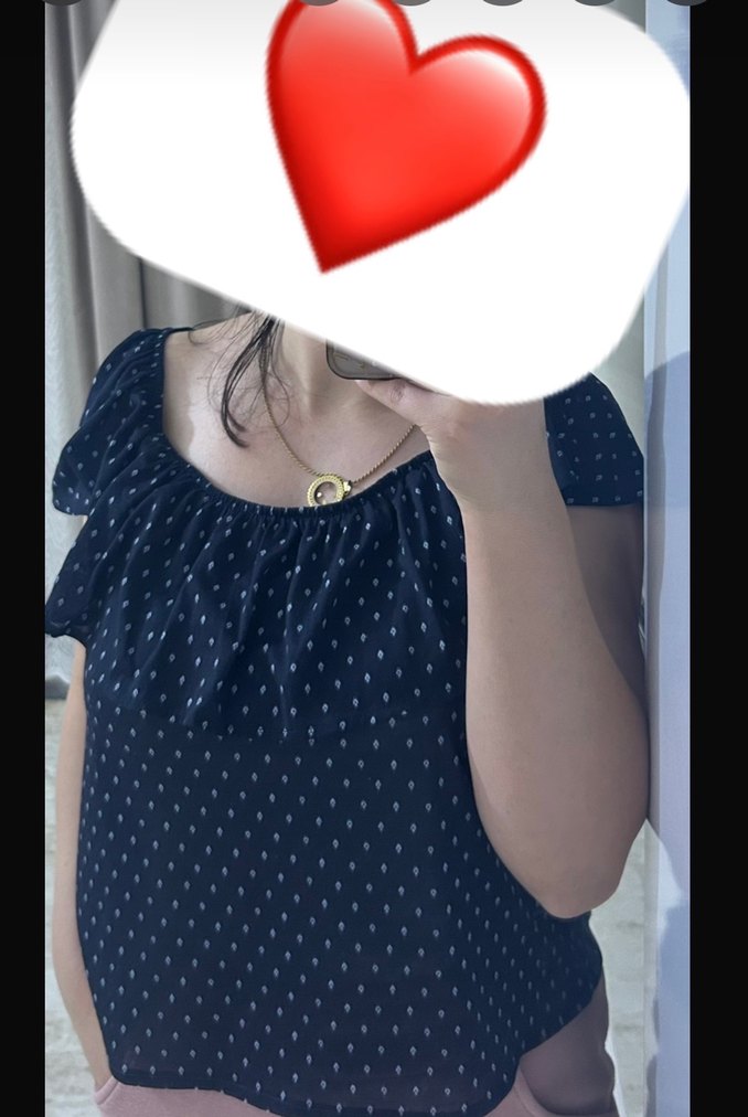 Mavi Puantiyeli Fırfırlı Kısa Kot Bluz - Görsel 3