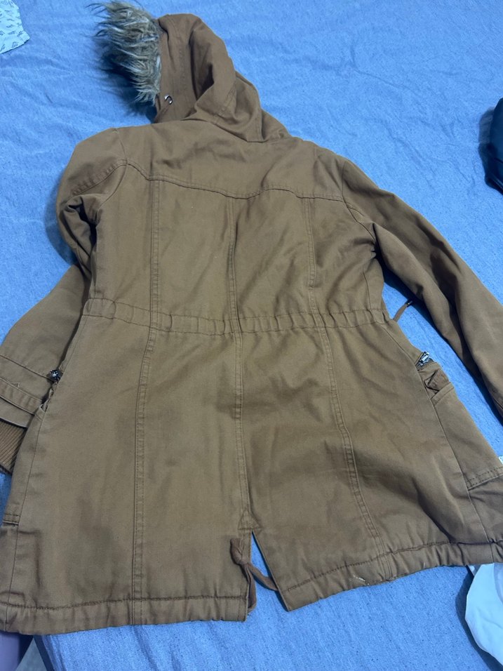 Kadın Bej Süet Kürklü Ceket - Görsel 2