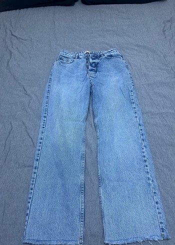 Gri Tie-Dye Desenli Bol Kesim Kadın Jean - Görsel 2