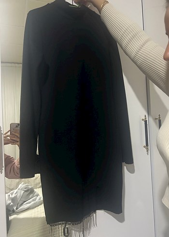 Siyah Midi Fitted Kadın Kaban - Görsel 2