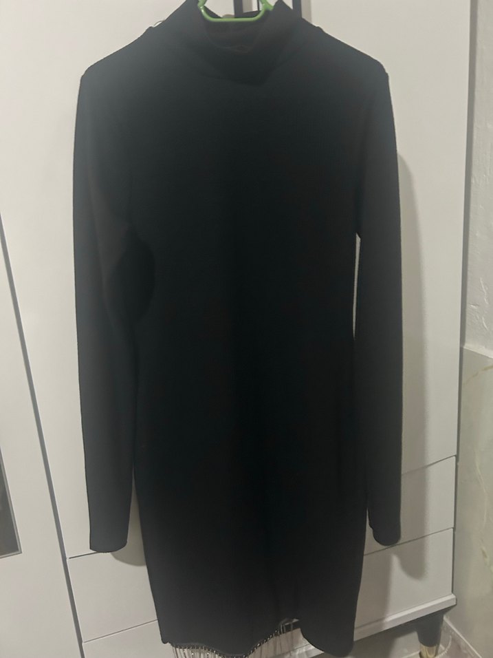 Siyah Midi Fitted Kadın Kaban - Görsel 3