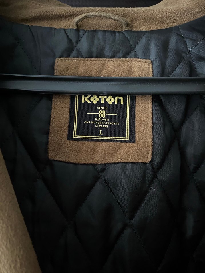 Koton Taba Süet Biker Ceket - Görsel 2