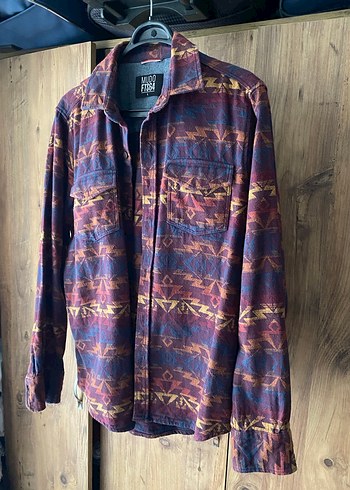 MUDO Erkek Çok Renkli Batik Desenli Gömlek - Görsel 3