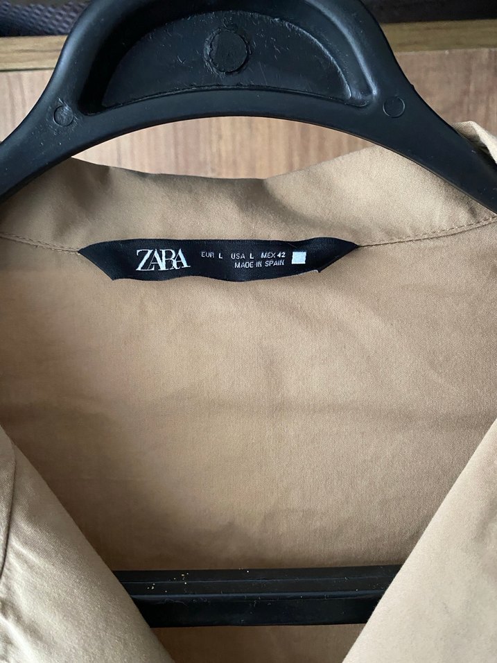 Zara Bej Erkek Gömlek, Düğmeli, Salaş Kesim - Görsel 2