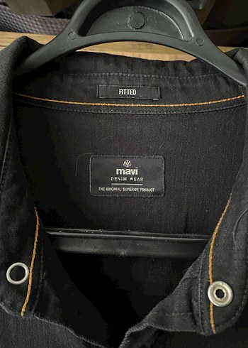 Mavi Siyah Erkek Denim Gömlek Uzun Kollu - Görsel 2