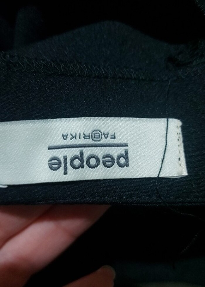 Bayan siyah elbise kısa  - Görsel 3