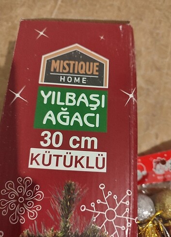  Beden Renk YILBAŞI AĞACI VE 9 ADET SÜS MISTIQUE HOME MARKA