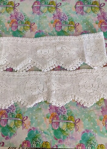 Beden beyaz Renk KARYOLA ETEĞİ ????EL EMEĞİ GÖZ NURU YATAK ETEĞİ 200 X 57 CM HİÇ