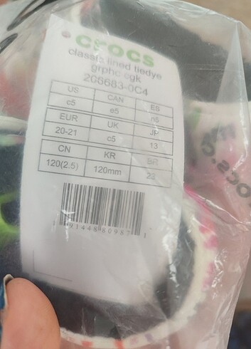 19 Beden çeşitli Renk CROCS ÇOCUK TERLİK 19-20 NUMARA İSTER KIZ İSTER ERKEK ORJİNAL ÜR