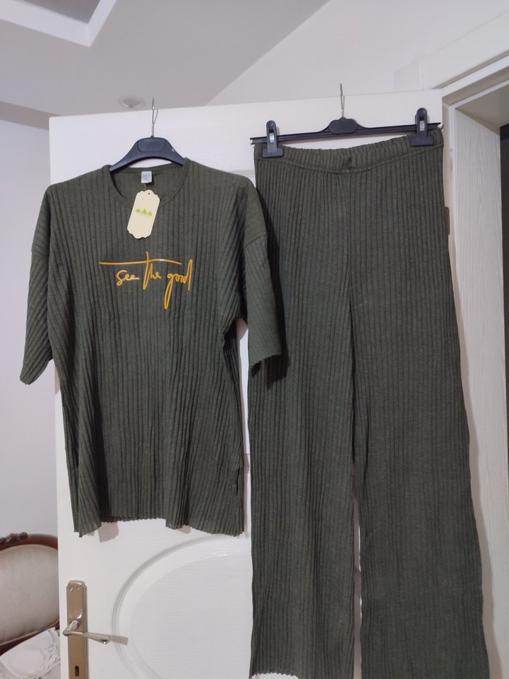 Erkek Pilili Kısa Kollu Gri Pijama Takımı - Görsel 2