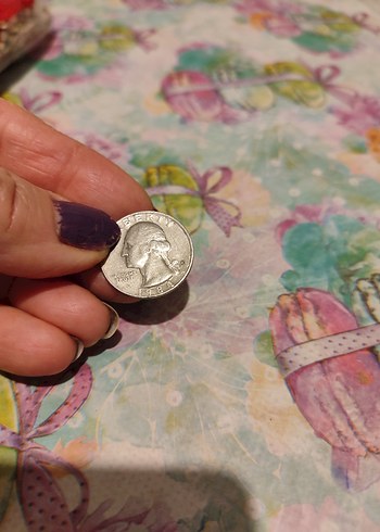 Gri Parlak Düğmeli Vintage Kadın Charm - Görsel 7