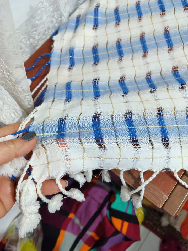 Mavi Batik Desenli Masa Örtüsü - Görsel 2