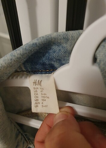 H&M 3/4 yaş kız çocuk kot ceket