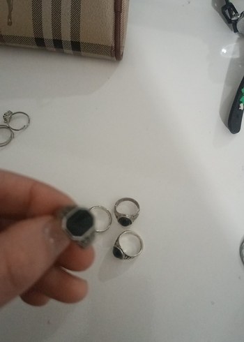 Minimalist Siyah Taşlı Erkek cocuk Yüzükleri - Görsel 3