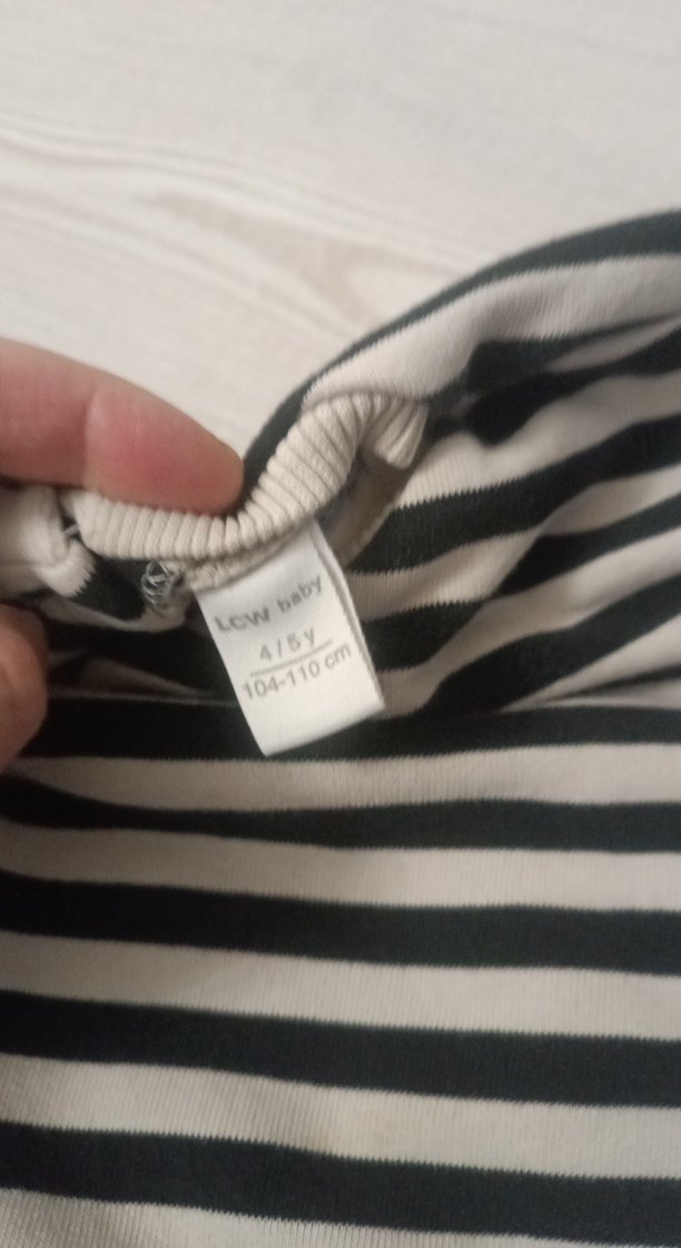 Kızlar için Uzun Kollu Çizgili Tişört - Görsel 2