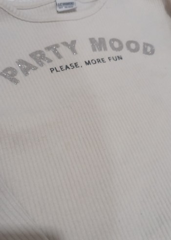 Kız Çocuk Beyaz Uzun Kollu Baskılı Tişört - Görsel 2