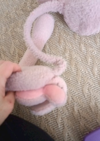 Pembe Peluş Kız Çocuk Kulaklık - Görsel 2