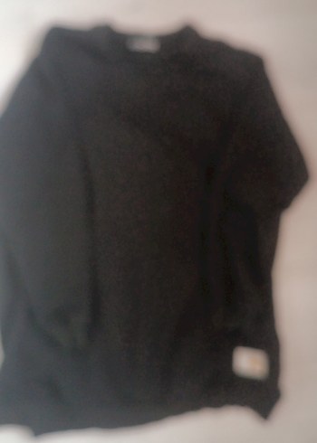 Siyah Bisiklet Yaka Sweatshirt - Görsel 2