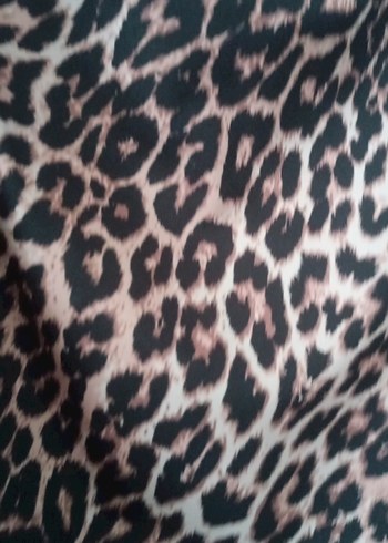 Leopar Desenli Uzun Kollu elbise - Görsel 4