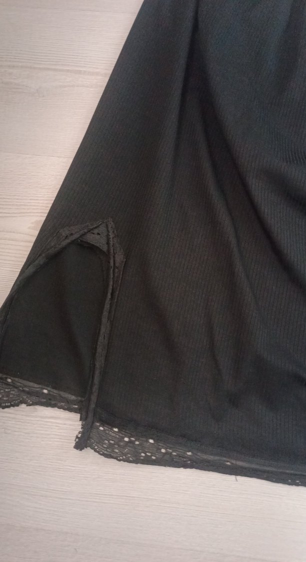 Siyah Salaş Midi Goth Kadın Etek - Görsel 2