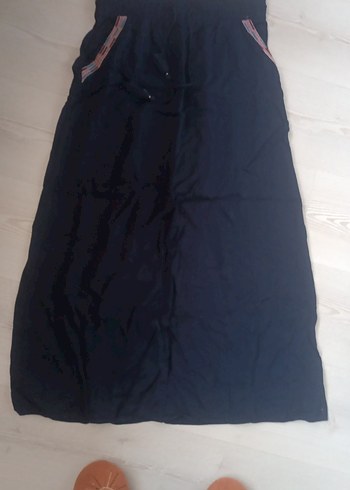 Lacivert Uzun Salaş Kadın Etek - Görsel 2