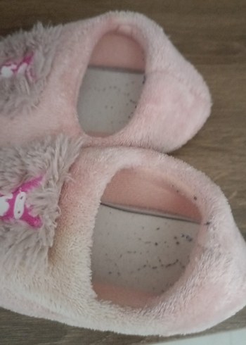 Kız Çocuk Pembe Peluş Ev Terliği - Görsel 2