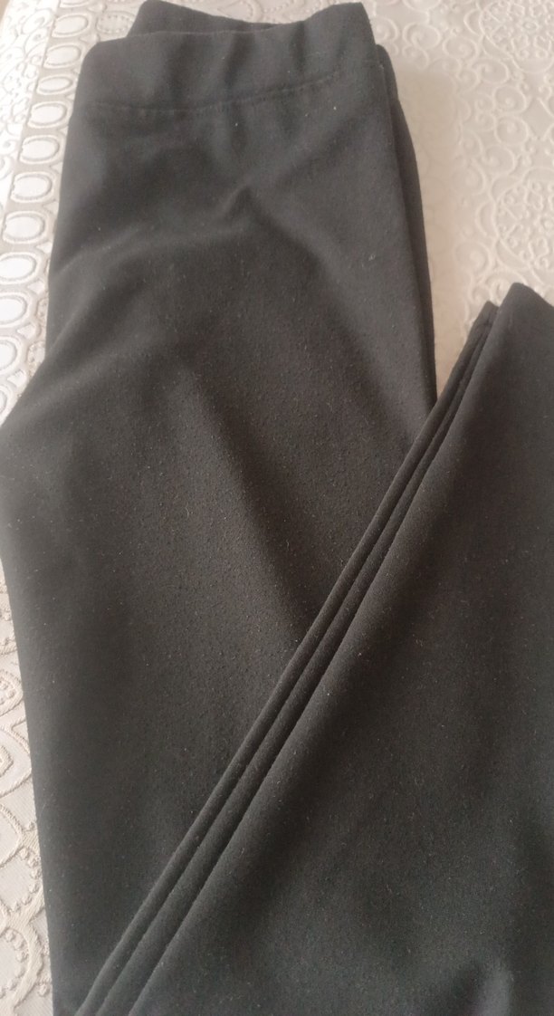 Kadın Siyah Kumaş Pantolon Yırtmaçlı - Görsel 3