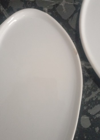 Diğer Kalp Desenli Beyaz Çift Tabak