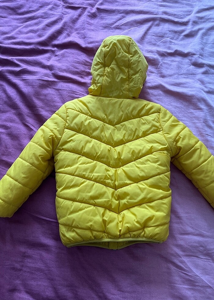 Lc Waikiki Sarı Kapüşonlu Şişme Mont - Görsel 3