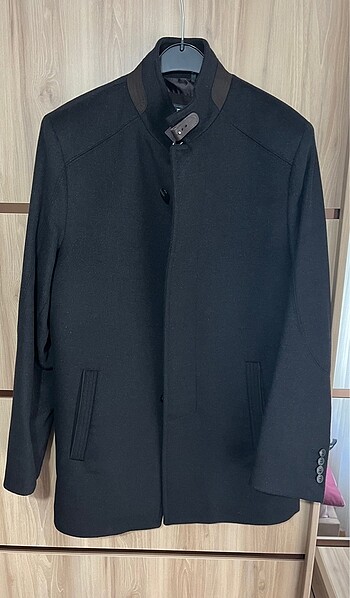 Kiğılı Dik Yaka Kaban - Görsel 2