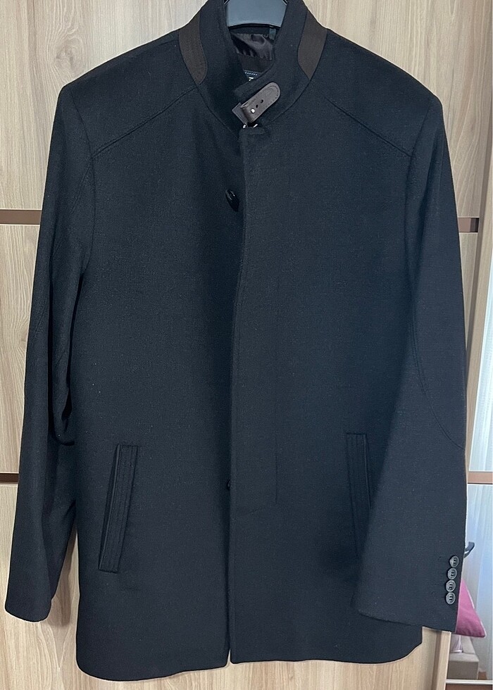 Kiğılı Dik Yaka Kaban - Görsel 2