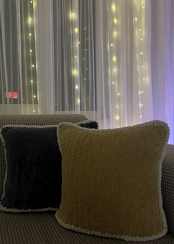 Bohem Tarzı Gri ve Hardal Kırlentler - Görsel 2