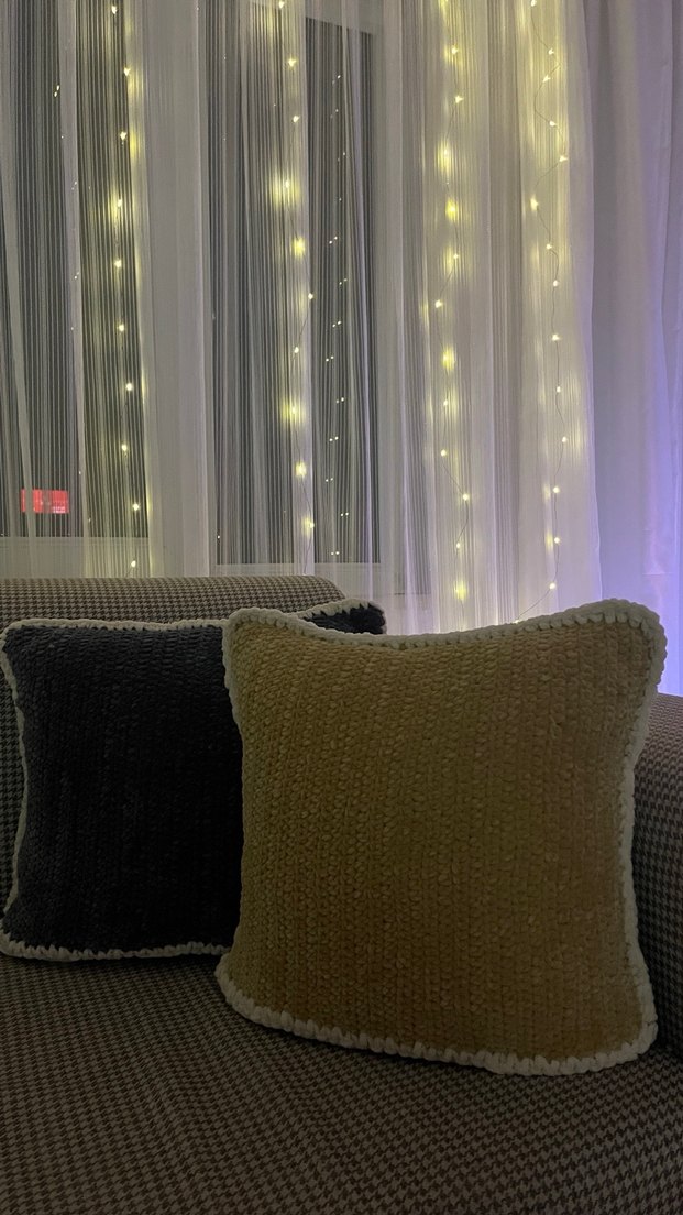 Bohem Tarzı Gri ve Hardal Kırlentler - Görsel 2