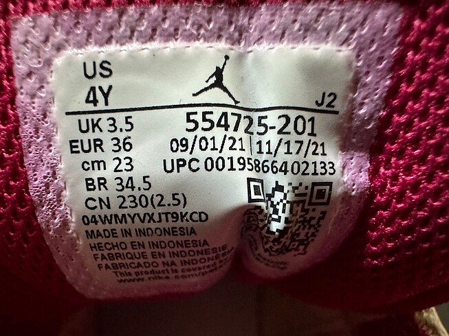 36 Beden beyaz Renk Nike Air Jordan 1 Mid ?Curry Cardinal'