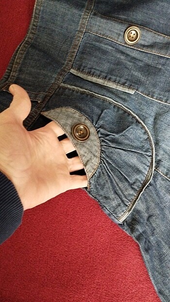 44 Beden Vintage şık denim etek
