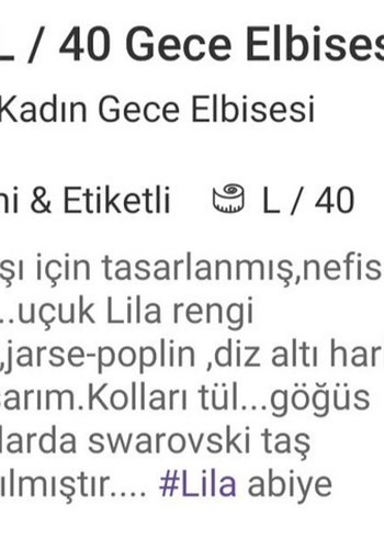 Lila  Uzun swarovski detaylı Abiye Elbise - Görsel 8