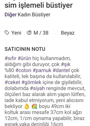 Dantelli V Yakalı Beyaz Kısa Kollu Bluz - Görsel 8