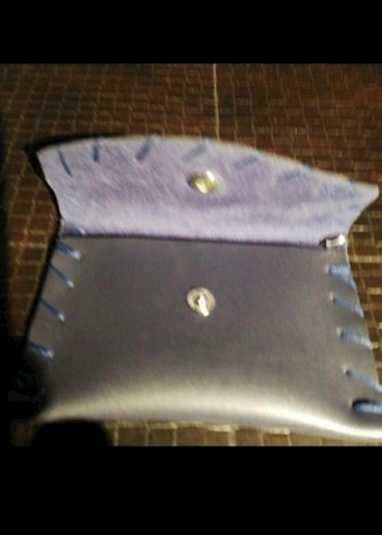 Bohem Nakışlı Mavi Deri Anahtarlık - Görsel 2