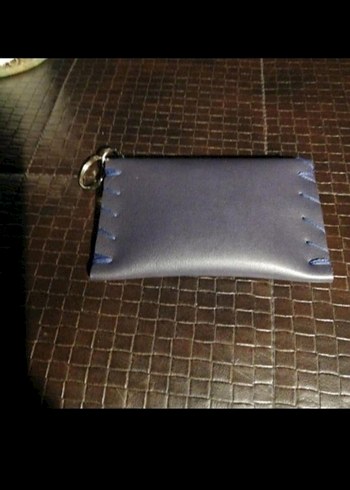 Bohem Nakışlı Mavi Deri Anahtarlık - Görsel 4