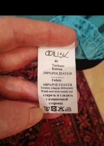 Turkuaz Mini Kadın Bluz, Fırfırlı, Kısa Kollu - Görsel 8