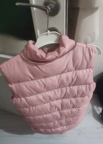 Pembe Kürklü Kolsuz Yelek 146-152cm 12-16 yaş - Görsel 3