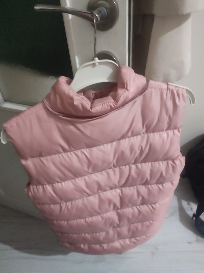 Pembe Kürklü Kolsuz Yelek 146-152cm 12-16 yaş - Görsel 3