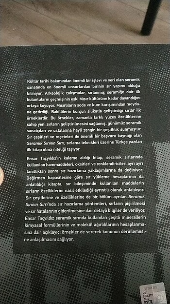 Seramik Sırının Sırrı/ Ensar Taçyıldız