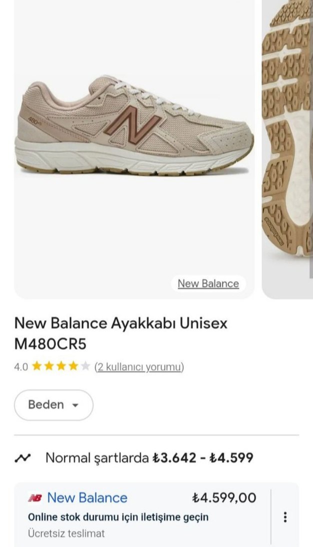 NEW BALANCE 480 ERKEK SPOR AYAKKABI - Görsel 3