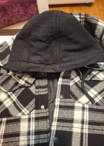 Gri Kareli Uzun Kollu Erkek yada Kadın kaban ceket vesaire . - Görsel 10