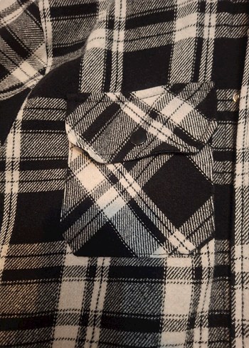 Gri Kareli Uzun Kollu Erkek yada Kadın kaban ceket vesaire . - Görsel 8